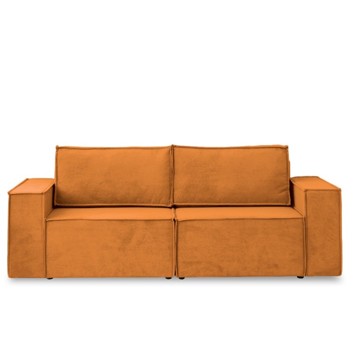 Диван – кровать «Виго», механизм еврокнижка, НПБ, велюр, цвет оранжевый