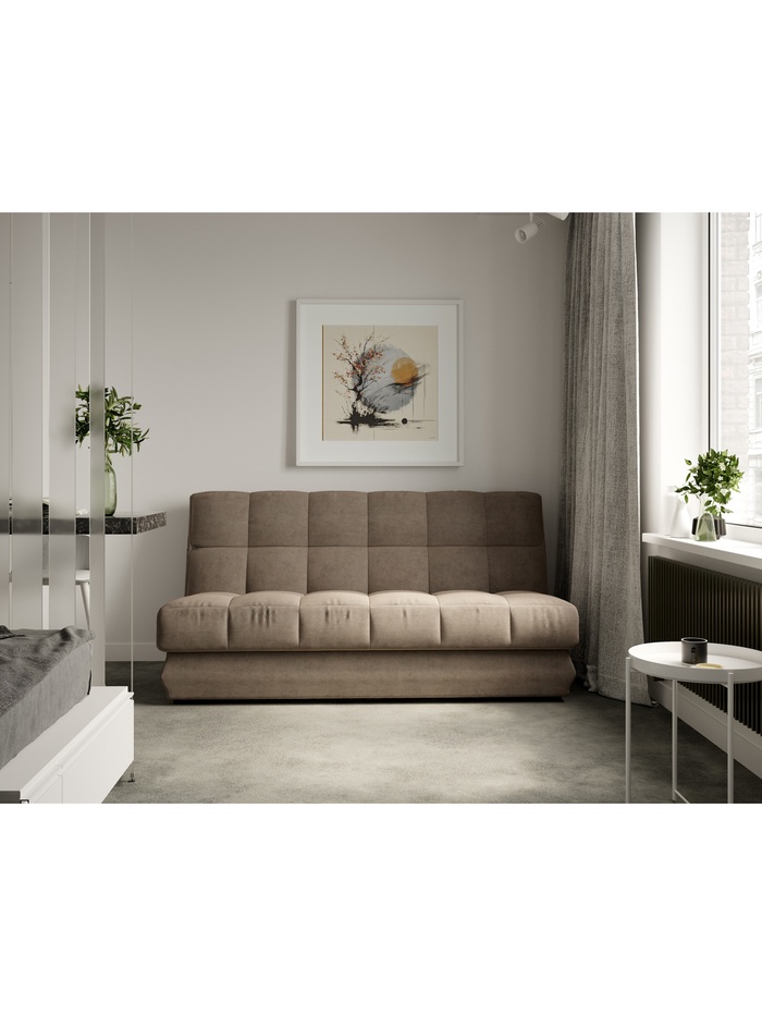 Диван прямой «Фишт», пружинный блок, книжка, цвет коричневый luma 06