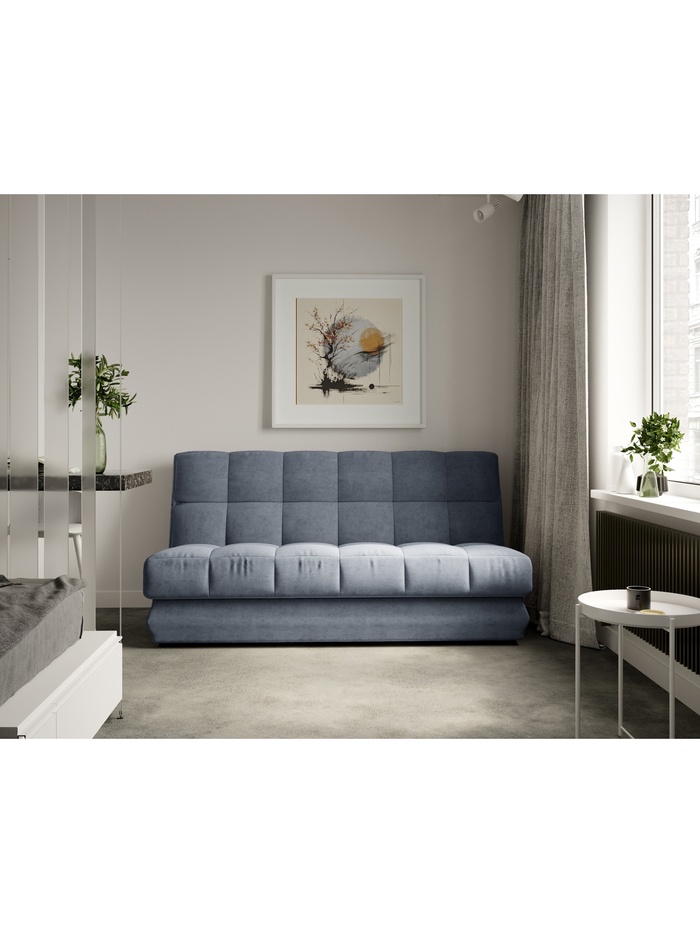 Диван прямой «Фишт», пружинный блок, книжка, цвет серый luma 23